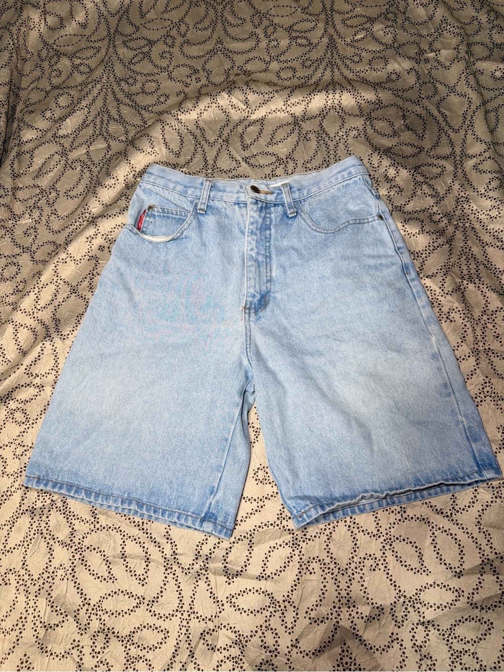 Vintage USA Made Denim Long Shorts Size 11 High Rise
